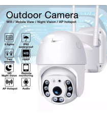 Telecamera smart di videosorveglianza 1920x1080P/2MPx rotante IP65 da esterno, Wi-fi o ethernet,slot memory card, alta qualità Telecamera smart di videosorveglianza 1920x1080P/2MPx rotante IP65 da esterno, Wi-fi o ethernet,slot memory card, alta qualitÃ