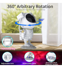 Proiettore a led Astronauta effetto cielo stellato SM4 galassia a soffitto con telecomando,lampada luce notturna 8 modalità