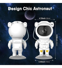 Proiettore a led Astronauta effetto cielo stellato SM4 galassia a soffitto con telecomando,lampada luce notturna 8 modalità