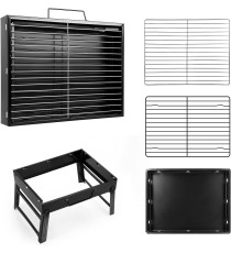 Mini Barbecue portatile per 1-5 Persone, Griglia Pieghevole, in acciaio inossidabile rinforzato, BBQ Grill misura 35x27x19cm Mini Barbecue portatile per 1-5 Persone, Griglia Pieghevole, in acciaio inossidabile rinforzato, BBQ Grill misura 35x27x19cm