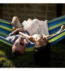 Amaca da giardino grande per due persone 260x150cm, materiale di alta qualità, carico fino a 200kg,intrecciata e senza cuciture