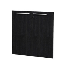 Coppia ante Prestige - per mobile basso - 80 x 77 cm - spessore 18 mm - melaminico - nero venato