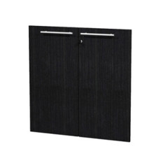 Coppia ante Prestige - per mobile basso - 80 x 77 cm - spessore 18 mm - melaminico - nero venato