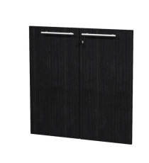 Coppia ante Prestige - per mobile basso - 80 x 77 cm - spessore 18 mm - melaminico - nero venato