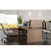 Coppia ante Prestige - per mobile medio/alto - con serratura - 80 x 153,8 cm - spessore 18 mm - melaminico - ciliegio ar