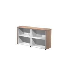 Coppia Prestige - mobili bassi a giorno - 162,8 x 43 x 81,4 cm - ciliegio arabis