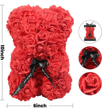 Orso Teddy rose 25cm con scatola regalo, orsetto di rose, idea regalo amore, San Valentino, Anniversario, rose eterne