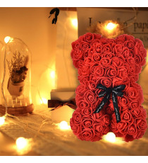 Orso Teddy rose 25cm con scatola regalo, orsetto di rose, idea regalo amore, San Valentino, Anniversario, rose eterne