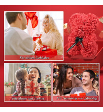 Orso Teddy rose 25cm con scatola regalo, orsetto di rose, idea regalo amore, San Valentino, Anniversario, rose eterne
