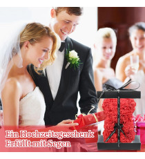 Orso Teddy rose 25cm con scatola regalo, orsetto di rose, idea regalo amore, San Valentino, Anniversario, rose eterne