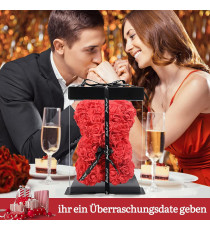 Orso Teddy rose 25cm con scatola regalo, orsetto di rose, idea regalo amore, San Valentino, Anniversario, rose eterne