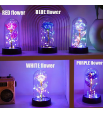 Lampada a led a forma di rosa rossa 11x23cm con illuminazione colorata,a batteria,luce notturna,idea regalo amore,San Valentino