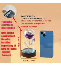 Lampada a led a forma di rosa rossa 11x23cm con illuminazione colorata,a batteria,luce notturna,idea regalo amore,San Valentino