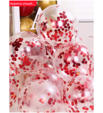 24 palloncini da 12 pollici circa rossi brillanti e trasparenti!San Valentino, amore, anniversario, atmosfera romantica!