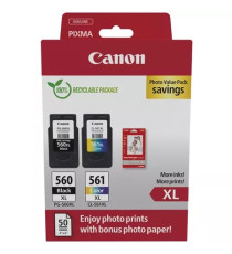 Multipack Canon PG-560XL CL-561XL originale 3712C008 3712C004 + 50ff carta photo per Canon TS5350,TS5351,TS5352 PG560XL CL561XL Multipack Canon PG-560XL CL-561XL originale 3712C008 3712C004 + 50ff carta photo per Canon TS5350,TS5351,TS5352 PG560XL CL561XL