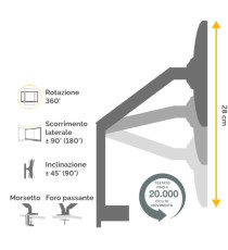 Braccio portamonitor triplo Platinum Series - Fellowes Braccio portamonitor triplo Platinum Series - Fellowes