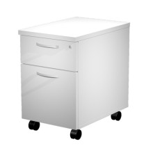 Cassettiera Agorà - 1 cassetto + 1 classificatore - con ruote - 39,6 x 60 x 60 cm - bianco Cassettiera Agorà - 1 cassetto + 1 classificatore - con ruote - 39,6 x 60 x 60 cm - bianco