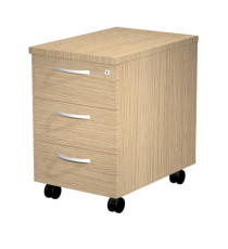 Cassettiera Agorà - 3 cassetti - con ruote - 44 x 60 x 60 cm - rovere Cassettiera Agorà - 3 cassetti - con ruote - 44 x 60 x 60 cm - rovere