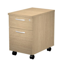 Cassettiera Easy - 1 cassetto + 1 classificatore - con ruote - 44 x 60 x 60 cm - rovere Cassettiera Easy - 1 cassetto + 1 classificatore - con ruote - 44 x 60 x 60 cm - rovere