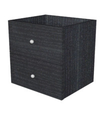 Cassettiera per casellario Rainbow - 2 cassetti - 32,5x28,8x32,5 cm - nero venato