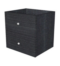 Cassettiera per casellario Rainbow - 2 cassetti - 32,5x28,8x32,5 cm - nero venato