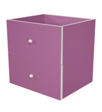 Cassettiera per casellario Rainbow - 2 cassetti - 32,5x28,8x32,5 cm - viola