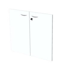 Coppia ante Easy - per mobile basso - 80 x 67 cm - spessore 18 mm - melaminico - bianco