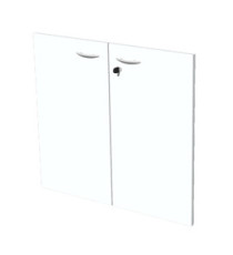Coppia ante Easy - per mobile basso - 80 x 67 cm - spessore 18 mm - melaminico - bianco