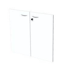 Coppia ante Easy - per mobile basso - 80 x 67 cm - spessore 18 mm - melaminico - bianco