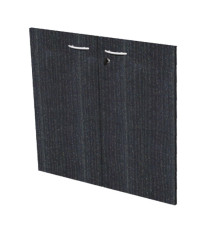 Coppia ante Easy - per mobile basso - 80 x 67 cm - spessore 18 mm - melaminico - nero venato