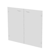 Coppia ante Easy - per mobile basso - 80 x 67 cm - spessore 5 mm - vetro satinato