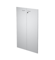 Coppia ante Easy - per mobile medio - 80 x 115 cm - spessore 18 mm - melaminico - grigio