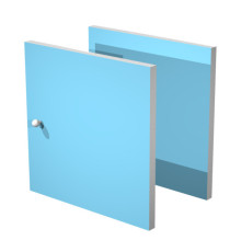 Coppia ante Rainbow - 32,2x32,1 cm - per libreria - azzurro