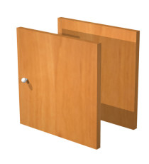 Coppia ante Rainbow - 32,2x32,1 cm - per libreria - noce chiaro