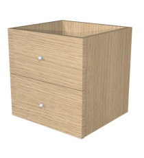 Cassettiera per casellario Rainbow - 2 cassetti - 32,5x28,8x32,5 cm - rovere