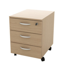Cassettiera Rainbow - 3 cassetti - con ruote - 41 x 50 x 52,2 cm - rovere Cassettiera Rainbow - 3 cassetti - con ruote - 41 x 50 x 52,2 cm - rovere