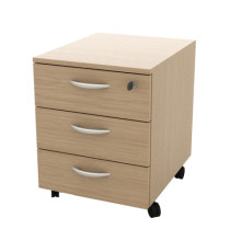 Cassettiera Rainbow - 3 cassetti - con ruote - 41 x 50 x 52,2 cm - rovere Cassettiera Rainbow - 3 cassetti - con ruote - 41 x 50 x 52,2 cm - rovere