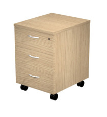 Cassettiera Easy - 3 cassetti - con ruote - 41,8 x 52 x 59,5 cm - rovere Cassettiera Easy - 3 cassetti - con ruote - 41,8 x 52 x 59,5 cm - rovere