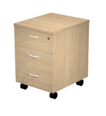 Cassettiera Easy - 3 cassetti - con ruote - 41,8 x 52 x 59,5 cm - rovere Cassettiera Easy - 3 cassetti - con ruote - 41,8 x 52 x 59,5 cm - rovere