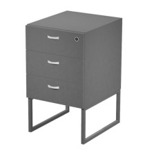 Cassettiera Essence - 3 cassetti - con supporto metal - 41,5 x 49,5 x 57,6 cm - Antracite/Antracite