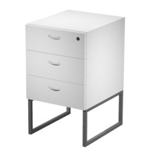 Cassettiera Essence - 3 cassetti - con supporto metal - 41,5 x 49,5 x 57,6 cm - Bianco/Antracite Cassettiera Essence - 3 cassetti - con supporto metal - 41,5 x 49,5 x 57,6 cm - Bianco/Antracite
