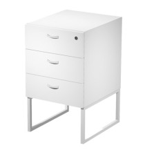Cassettiera Essence - 3 cassetti - con supporto metal - 41,5 x 49,5 x 57,6 cm - Bianco/Bianco Cassettiera Essence - 3 cassetti - con supporto metal - 41,5 x 49,5 x 57,6 cm - Bianco/Bianco