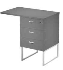 Cassettiera Essence - 3 cassetti - con supporto metal e top - 41,5 x 49,5 x 57,6 cm - Antracite/Bianco Cassettiera Essence - 3 cassetti - con supporto metal e top - 41,5 x 49,5 x 57,6 cm - Antracite/Bianco