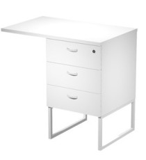 Cassettiera Essence - 3 cassetti - con supporto metal e top - 41,5 x 49,5 x 57,6 cm - Bianco/Bianco Cassettiera Essence - 3 cassetti - con supporto metal e top - 41,5 x 49,5 x 57,6 cm - Bianco/Bianco