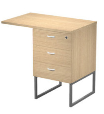Cassettiera Essence - 3 cassetti - con supporto metal e top - 41,5 x 49,5 x 57,6 cm - Rovere/Antracite Cassettiera Essence - 3 cassetti - con supporto metal e top - 41,5 x 49,5 x 57,6 cm - Rovere/Antracite