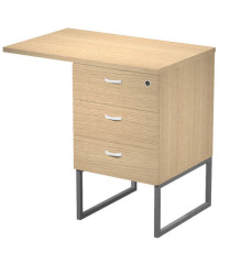 Cassettiera Essence - 3 cassetti - con supporto metal e top - 41,5 x 49,5 x 57,6 cm - Rovere/Antracite Cassettiera Essence - 3 cassetti - con supporto metal e top - 41,5 x 49,5 x 57,6 cm - Rovere/Antracite
