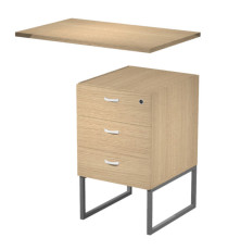 Cassettiera Essence - 3 cassetti - con supporto metal e top - 41,5 x 49,5 x 57,6 cm - Rovere/Antracite Cassettiera Essence - 3 cassetti - con supporto metal e top - 41,5 x 49,5 x 57,6 cm - Rovere/Antracite