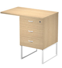 Cassettiera Essence - 3 cassetti - con supporto metal e top - 41,5 x 49,5 x 57,6 cm - Rovere/Bianco Cassettiera Essence - 3 cassetti - con supporto metal e top - 41,5 x 49,5 x 57,6 cm - Rovere/Bianco