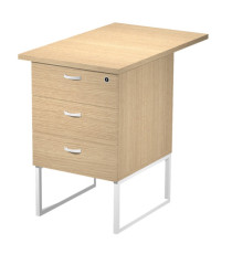 Cassettiera Essence - 3 cassetti - con supporto metal e top - 41,5 x 49,5 x 57,6 cm - Rovere/Bianco Cassettiera Essence - 3 cassetti - con supporto metal e top - 41,5 x 49,5 x 57,6 cm - Rovere/Bianco