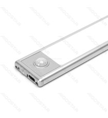 Lampada led per armadio con sensore 1,5W 132lm luce naturale 4000k con batteria ricaricabile, in alluminio L300xW40xH9mm Lampada led per armadio con sensore 1,5W 132lm luce naturale 4000k con batteria ricaricabile, in alluminio L300xW40xH9mm